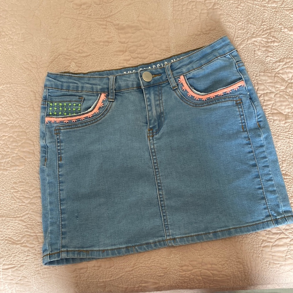 Mini jean skirt